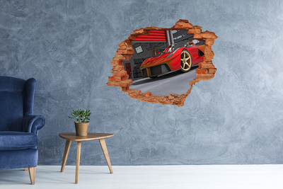 Hole wall sticker Racer