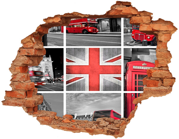 Hole in the wall sticker British landscape in a hole in the wall
