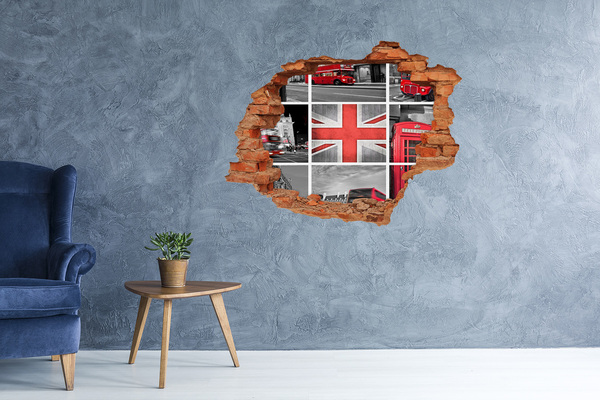 Hole in the wall sticker British landscape in a hole in the wall