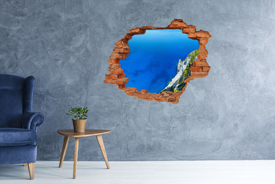 Hole in the wall decal View of the blue sea