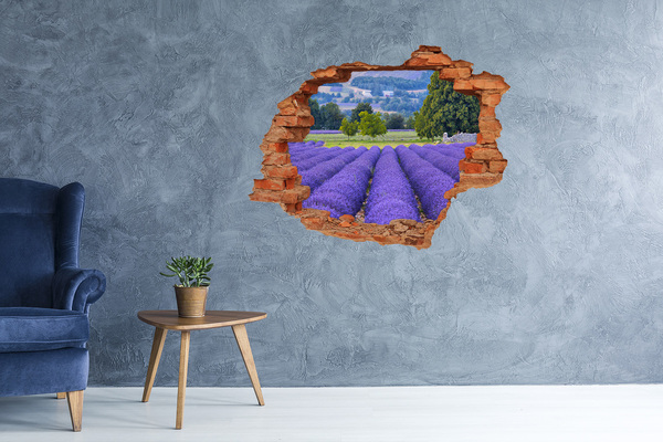 Hole in the wall sticker Lavender fields in Provence