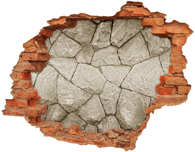 Hole wall sticker Stone wall