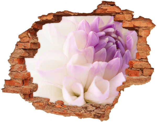 Hole in the wall decal Floral illusion in concrete