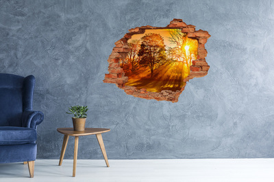 3D wall hole Sunset