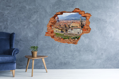 Hole wall sticker View of Florence