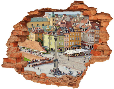 Hole wall sticker Warsaw Old Town Square
