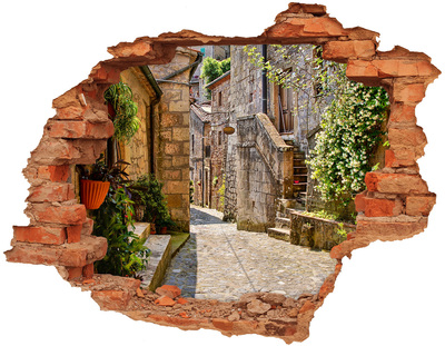 Hole wall sticker A charming town in Italy
