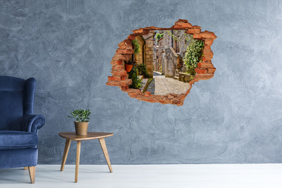Hole wall sticker A charming town in Italy
