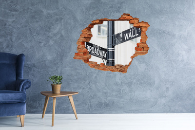 Hole in the wall decal A street in the city