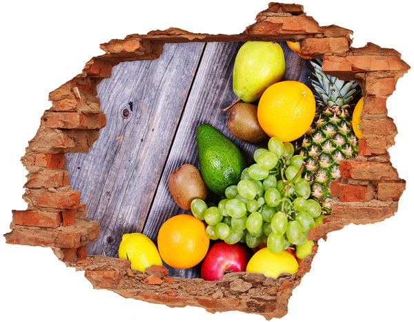 Hole in the wall decal Fruit paradise behind the wall