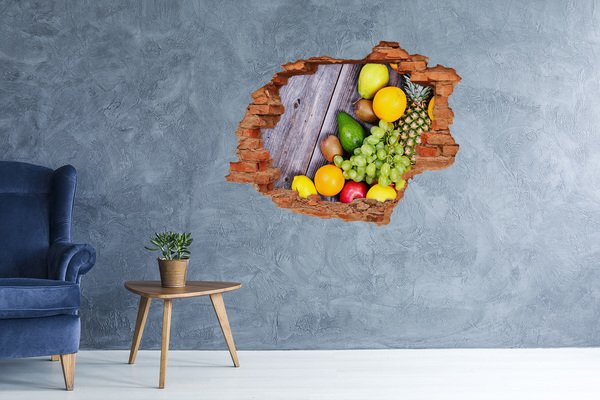 Hole in the wall decal Fruit paradise behind the wall