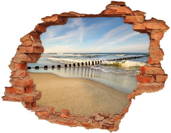 Hole in the wall sticker Sea and beach in the summer sun
