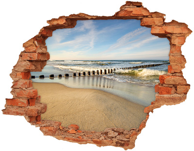 Hole in the wall sticker Beach on the Baltic Sea