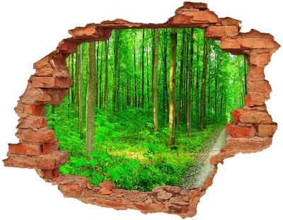 Hole in the wall sticker Trees in the forest