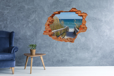 Hole in the wall sticker Mysterious ocean beach