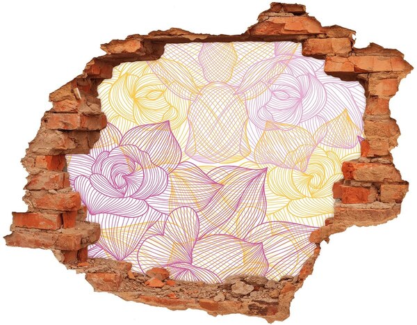 3D wall hole Floral pattern