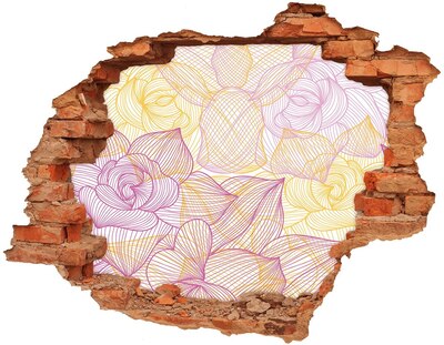 3D wall hole Hole in the Wall Floral Pattern