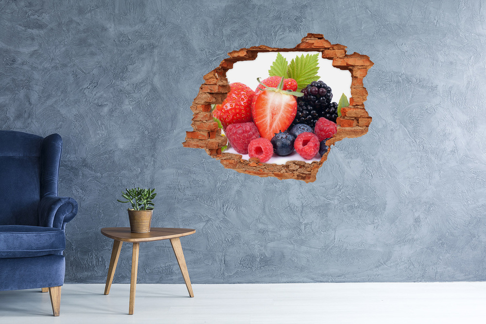 Hole wall sticker Forest fruits