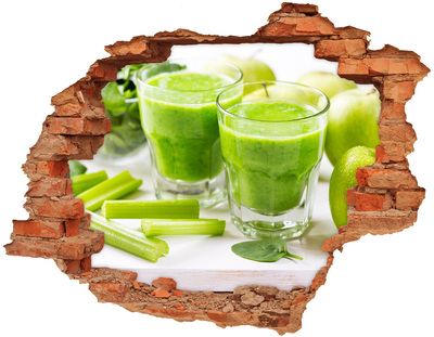 3D wall hole Green Health Cocktail