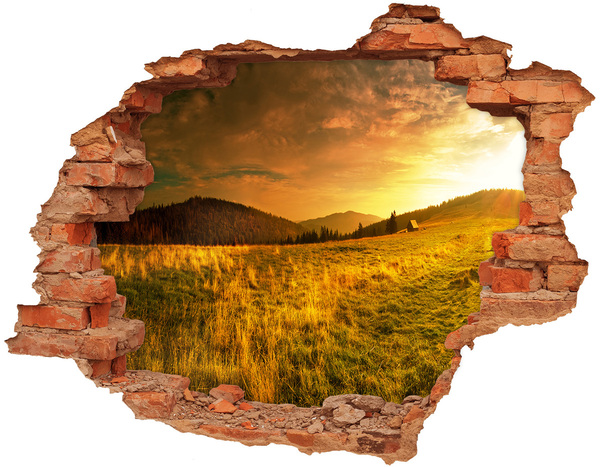 Hole wall sticker Panorama of the Tatra Mountains