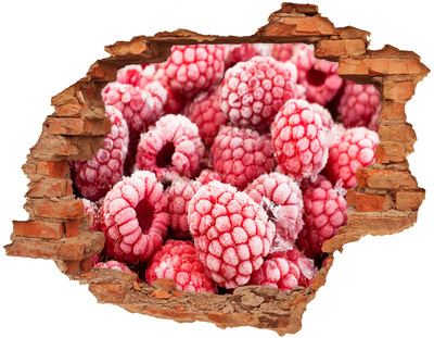 Hole wall sticker Frozen Raspberries in a Hole in the Wall
