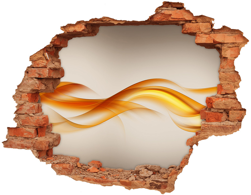 Hole wall sticker Wave abstraction