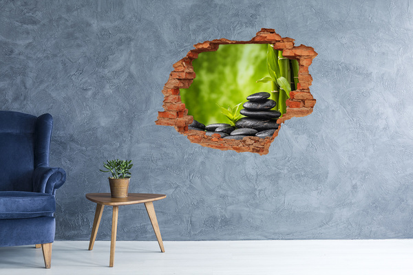 Hole in the wall decal An oasis of peace with stones