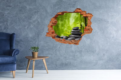 Hole in the wall decal An oasis of peace with stones