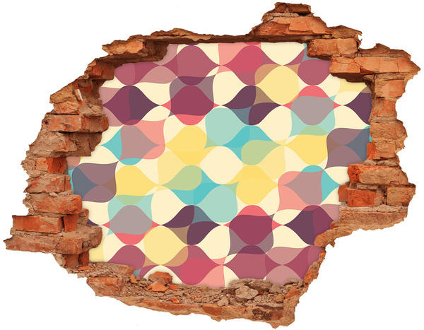 Hole in the wall sticker Geometric background