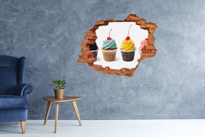 Hole in the wall sticker Cupcakes