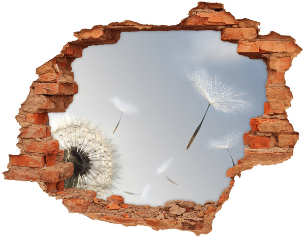 Hole in the wall sticker Dandelions in the clouds