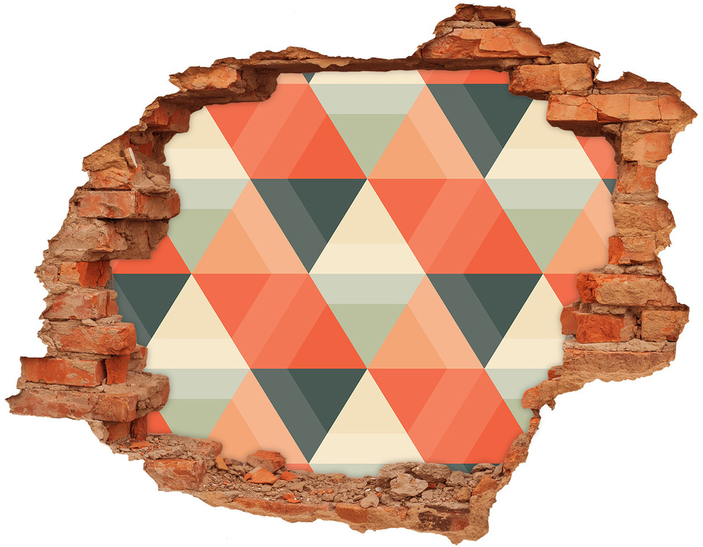 Hole in the wall decal Geometric background