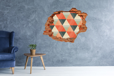 Hole in the wall decal Geometric background