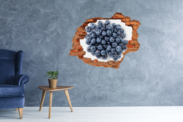 Hole wall sticker Blueberries in a Hole in the Wall