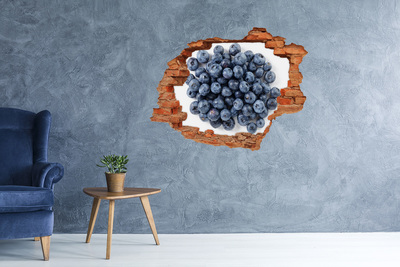 Hole wall sticker Blueberries in a Hole in the Wall