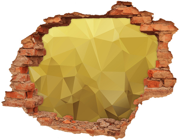 Hole in the wall decal The golden crack in the wall