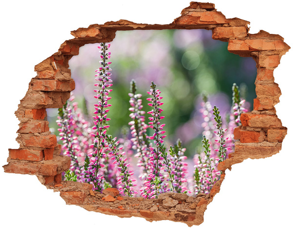 Hole wall sticker Heather flowers