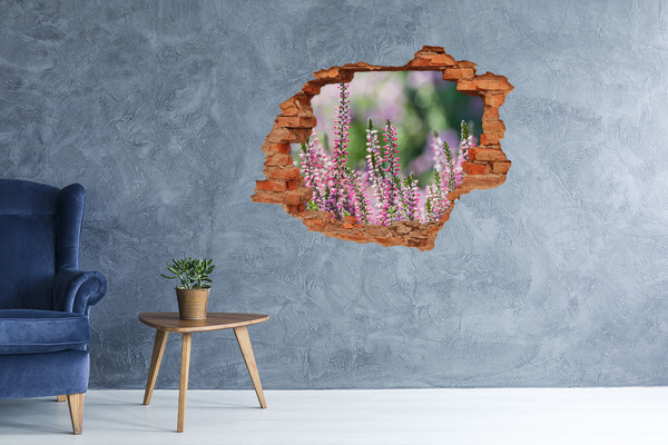 Hole wall sticker Heather flowers