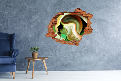 Hole wall sticker Colorful stone in a hole in the wall