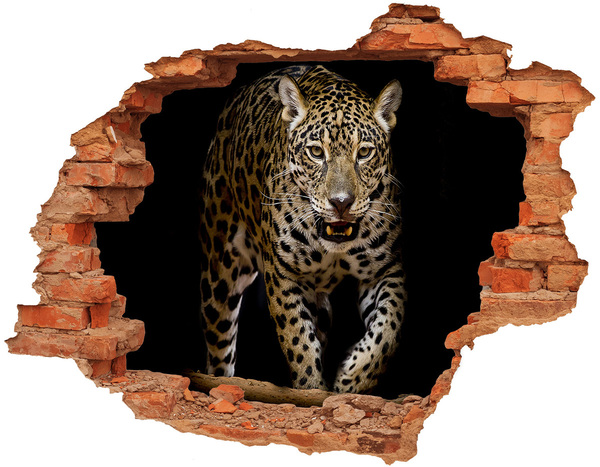 3D wall hole Tiger in the jungle