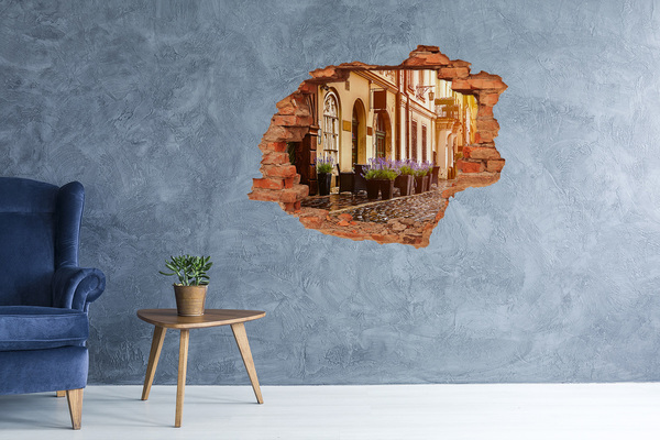 Hole in the wall sticker A charming corner with lavender