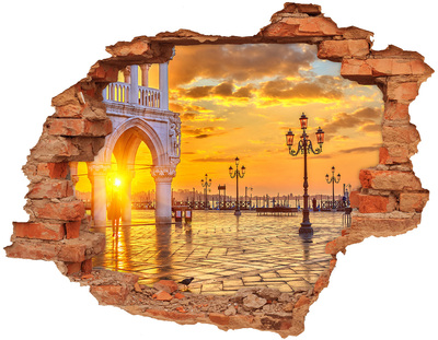 Hole wall sticker Sunset in Venice