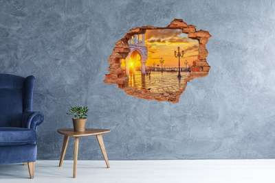 Hole wall sticker Sunset in Venice