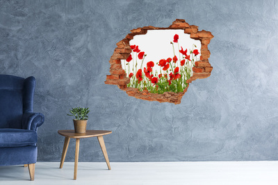 Hole in the wall sticker A floral paradise in concrete