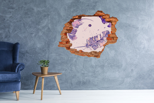 Hole in the wall decal Tropical paradise behind the wall