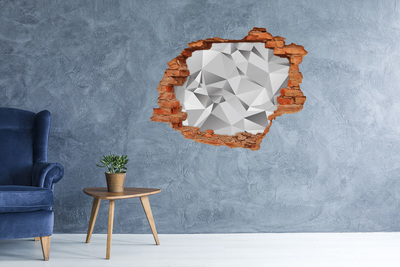 Hole in the wall sticker 3D abstraction