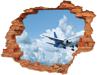 Hole in the wall decal Plane in the sky