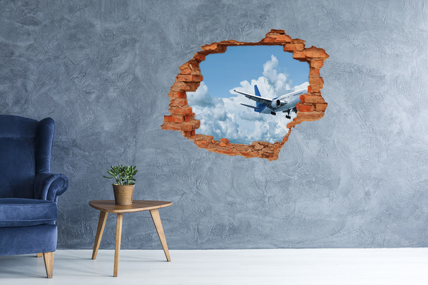 Hole in the wall decal Plane in the sky