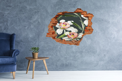 3D wall hole Floral pattern