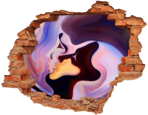 Hole wall sticker Sensual Faces of Love
